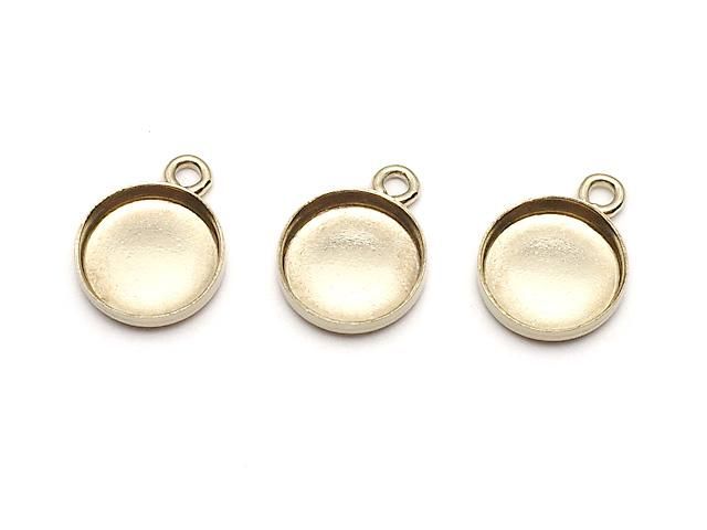 14KGF ベゼルチャーム 【4mm】【5mm】【6mm】 深さ1mm 1個の画像