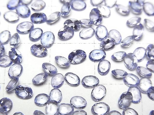 【動画】宝石質タンザナイトAAA ルース オーバルファセットカット4×3mm 10粒 サムネイル2