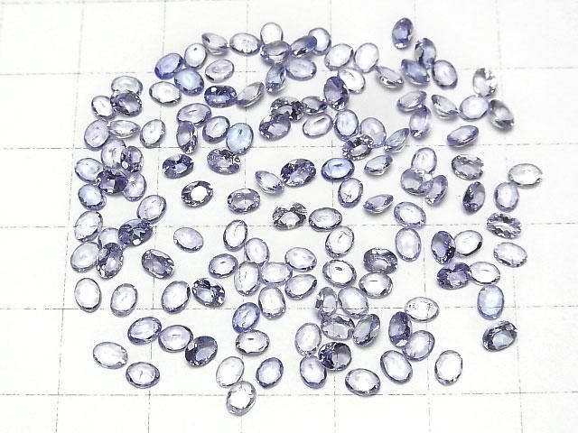 【動画】宝石質タンザナイトAAA ルース オーバルファセットカット4×3mm 10粒 サムネイル4