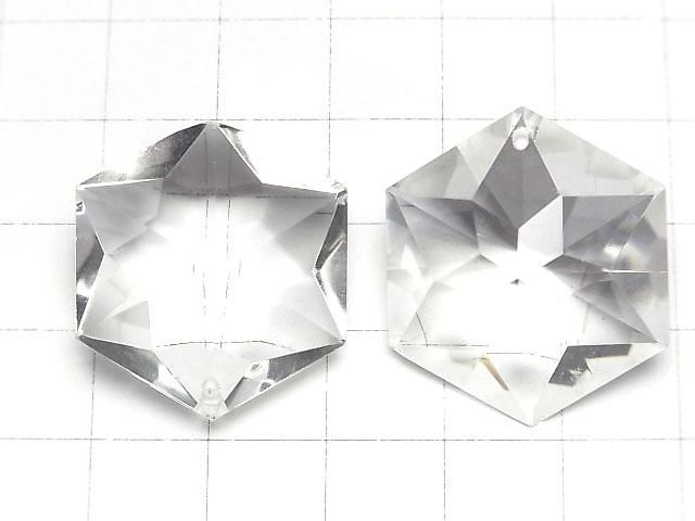 【動画】天然クリスタルAA++ 穴あきヘキサゴンカット27×24mm 1個 サムネイル2