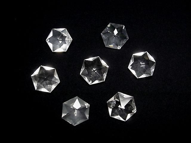 【動画】天然クリスタルAA++ 穴あきヘキサゴンカット27×24mm 1個 サムネイル4