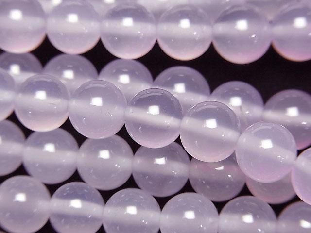【動画】パープルカルセドニーAAA ラウンド8mm 1連(約35cm)の画像