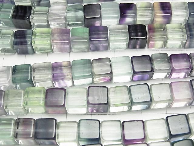 【動画】マルチカラーフローライトAA++ キューブ8×8×8mm 半連/1連(約38cm) サムネイル3