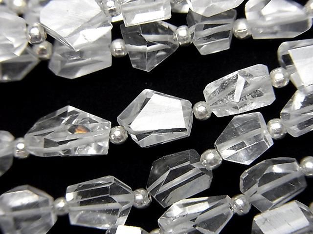 【動画】宝石質ホワイトトパーズAA++ タンブルカット 半連/1連(約18cm)の画像