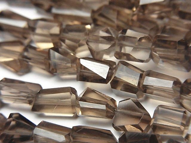 【動画】宝石質スモーキークォーツAAA- タンブルカット 半連/1連(約18cm)の画像