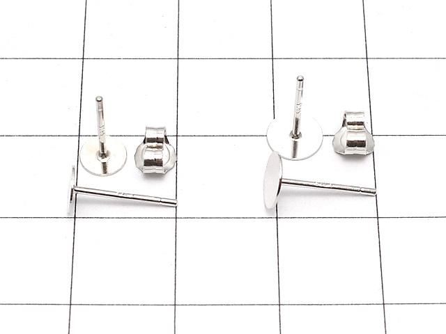 【動画】Silver925 ピアスポスト&キャッチ ラウンドディスク 【3mm】【4mm】【5mm】【6mm】【8mm】 ロジウム 2ペア サムネイル3