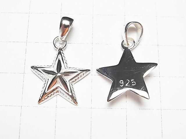Silver925 スター ペンダントトップ22×18mm 生地 1個 サムネイル3