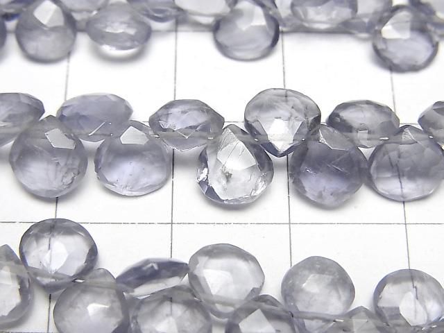 【動画】宝石質アイオライトAA マロン ブリオレットカット 1連(約20cm) サムネイル2