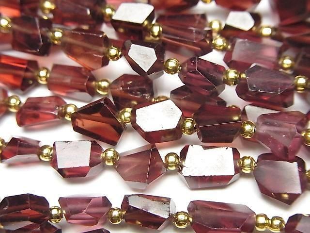 【動画】宝石質モザンビークガーネットAAA- タンブルカット 1連(23粒)の画像