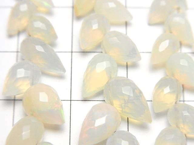 【動画】宝石質エチオピア産オパールAA++ つぼみドロップ ブリオレットカット 1連(約13cm) サムネイル2