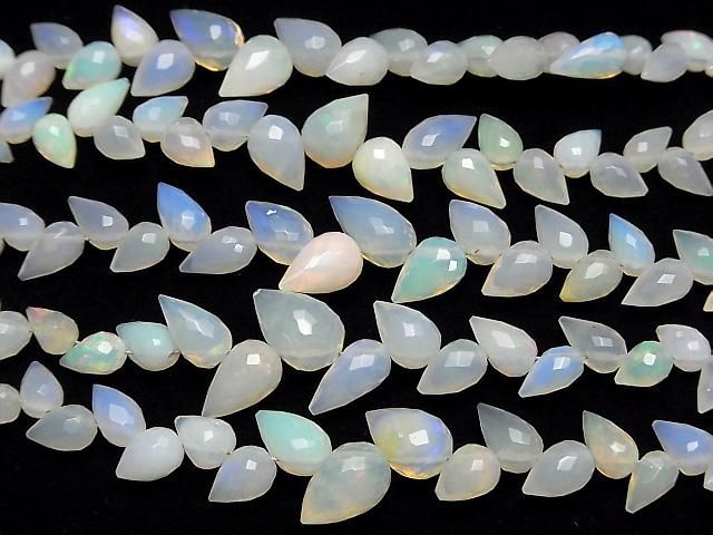【動画】宝石質エチオピア産オパールAA++ つぼみドロップ ブリオレットカット 1連(約13cm) サムネイル3