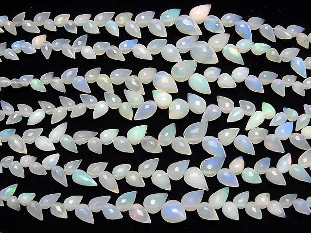 【動画】宝石質エチオピア産オパールAA++ つぼみドロップ ブリオレットカット 1連(約13cm) サムネイル4
