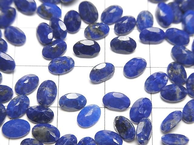 【動画】ラピスラズリAA++ ルース オーバルファセットカット6×4mm 10粒 サムネイル3