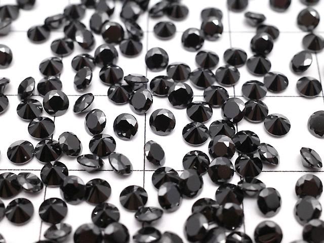【動画】キュービックジルコニアAAA ルース ラウンドファセットカット3×3mm 【ブラック】 20粒 サムネイル3