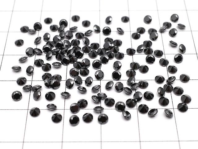 【動画】キュービックジルコニアAAA ルース ラウンドファセットカット3×3mm 【ブラック】 20粒 サムネイル4