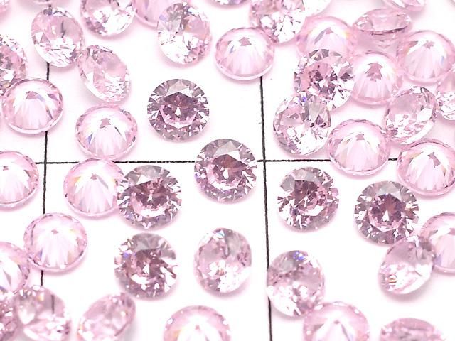 【動画】キュービックジルコニアAAA ルース ラウンドファセットカット3×3mm 【ピンク】 20粒 サムネイル2