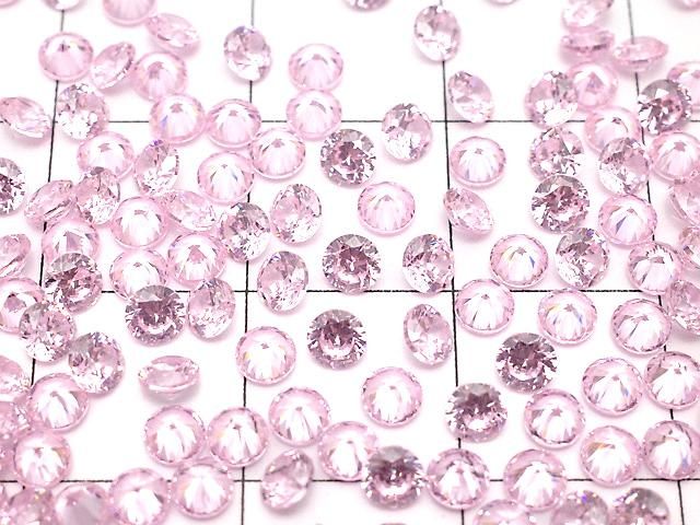 【動画】キュービックジルコニアAAA ルース ラウンドファセットカット3×3mm 【ピンク】 20粒 サムネイル3