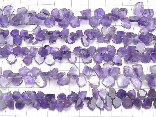 【動画】宝石質アメジストAA++ ラフスライスカット 半連/1連(約16cm) サムネイル4