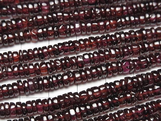 【動画】ガーネットAA++ ロンデル(ヘイシ)5~6mm 半連/1連(約38cm) サムネイル3