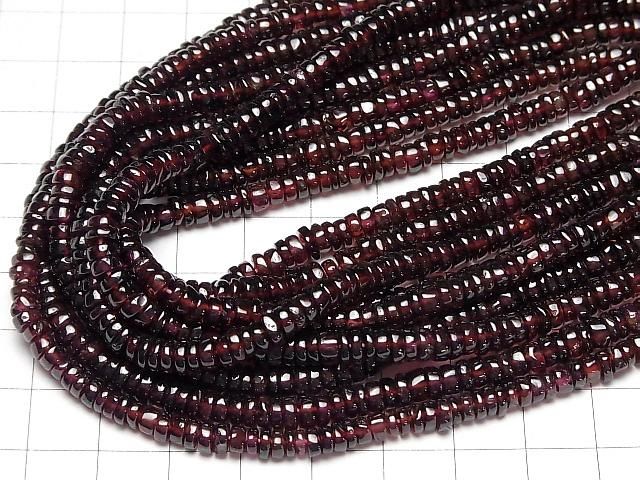 【動画】ガーネットAA++ ロンデル(ヘイシ)5~6mm 半連/1連(約38cm) サムネイル4