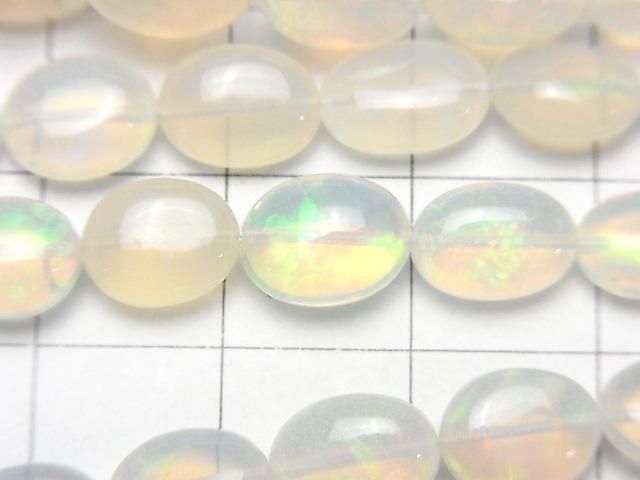 【動画】宝石質ウォーターオパールAAA- オーバル 半連/1連(約42cm) サムネイル2