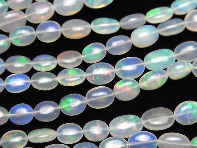 【動画】宝石質ウォーターオパールAAA- オーバル 半連/1連(約42cm) サムネイル3
