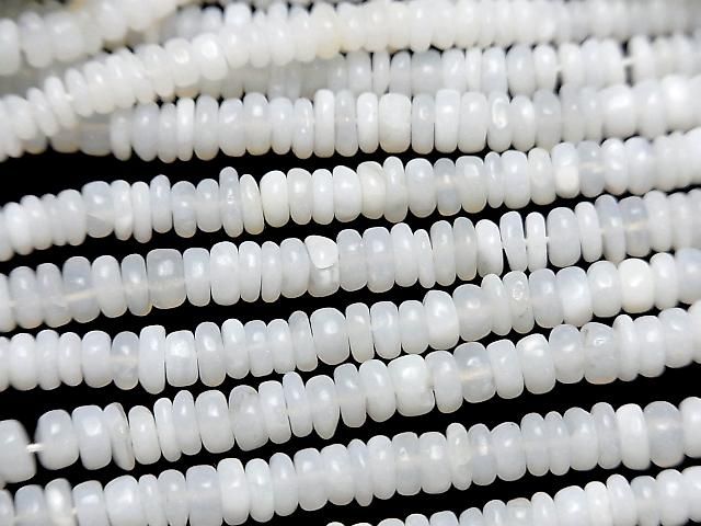 【動画】ホワイトオパール ロンデル(ボタン)4~5mm 1連(約38cm) サムネイル3