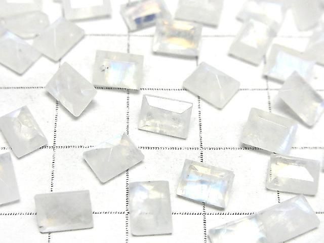 【動画】宝石質レインボームーンストーンAA++ ルース レクタングルファセットカット7×5mm 5粒 サムネイル2