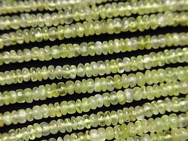 【動画】宝石質クリソベリルキャッツアイAA++ ロンデル(ボタン) 半連/1連(約42cm) サムネイル3