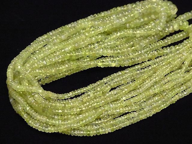 【動画】宝石質クリソベリルキャッツアイAA++ ロンデル(ボタン) 半連/1連(約42cm) サムネイル4