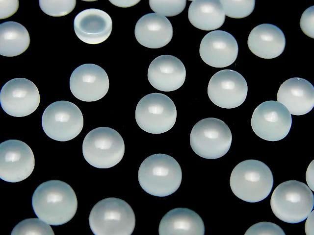 【動画】シーブルーカルセドニーAAA ラウンド カボション5×5mm 10個の画像