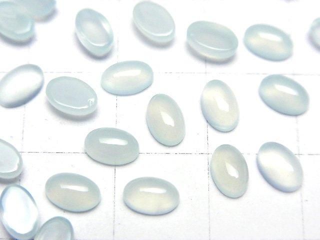 【動画】シーブルーカルセドニーAAA オーバル カボション6×4mm 10個 サムネイル2