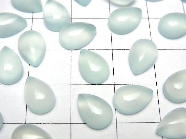 【動画】シーブルーカルセドニーAAA ペアシェイプ カボション10×7mm 5個 サムネイル2