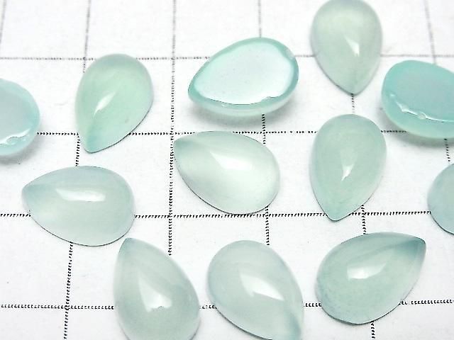 【動画】シーブルーカルセドニーAAA ペアシェイプ カボション12×8mm 3個 サムネイル2