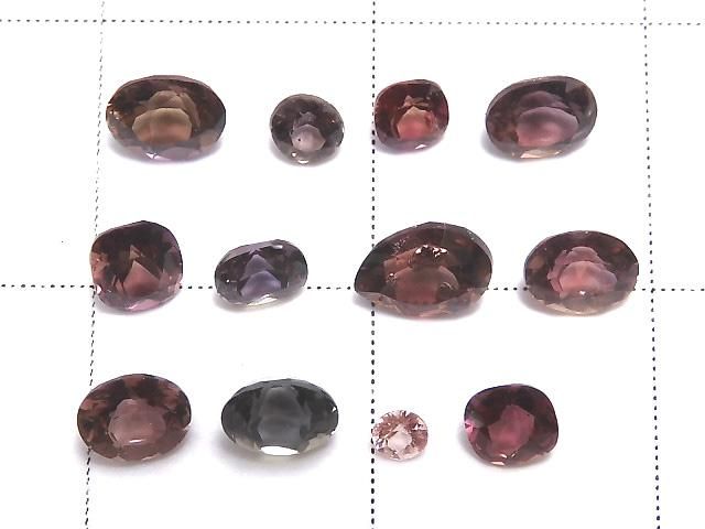 【動画】【1点もの】宝石質カラーチェンジサファイア ルース ファセットカット 12粒セット NO.12 サムネイル2