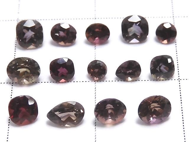 【動画】【1点もの】宝石質カラーチェンジサファイア ルース ファセットカット 14粒セット NO.14 サムネイル2
