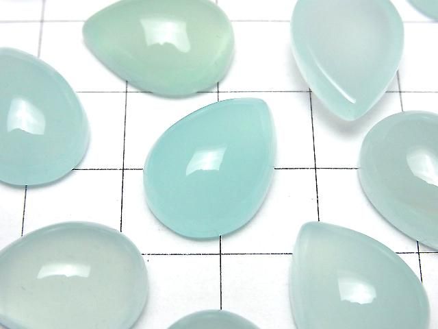 【動画】シーブルーカルセドニーAAA ペアシェイプ カボション18×13mm 1個 サムネイル2