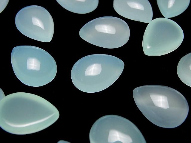 【動画】シーブルーカルセドニーAAA ペアシェイプ カボション18×13mm 1個 サムネイル3