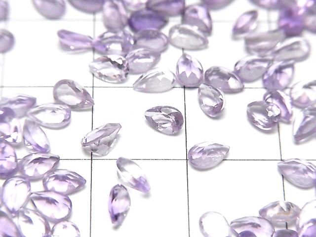 【動画】宝石質アメジストAAA ルース ペアシェイプファセットカット5×3mm 10粒 サムネイル2