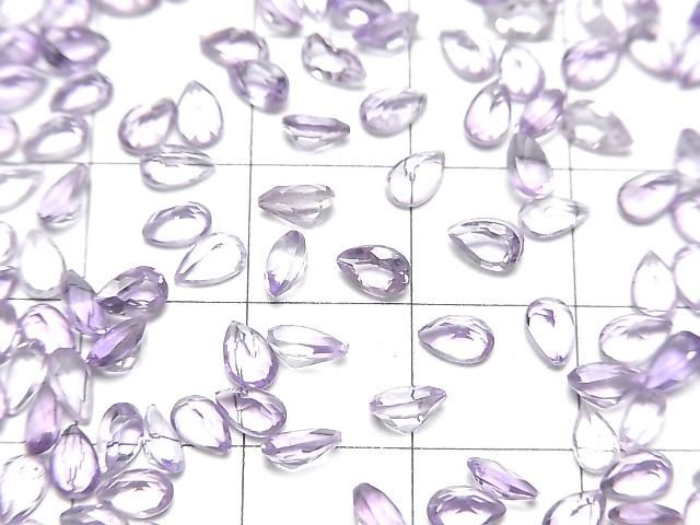 【動画】宝石質アメジストAAA ルース ペアシェイプファセットカット5×3mm 10粒 サムネイル3