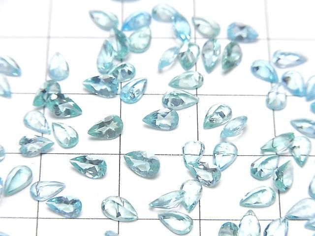 【動画】宝石質アパタイトAA++ ルース ペアシェイプファセットカット5×3mm 5粒 サムネイル4
