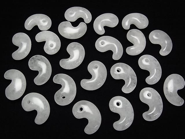 【動画】ホワイトジェード 勾玉30×20mm 1個 サムネイル4