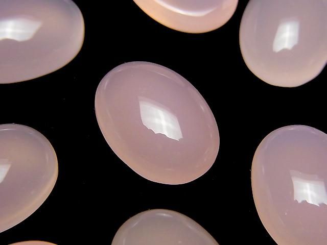 【動画】ピンクカルセドニーAAA オーバル カボション18×13mm 2個の画像