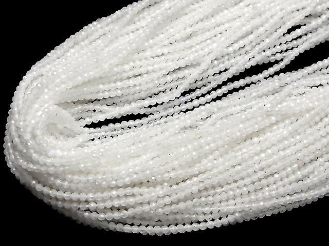 【動画】【素晴らしい輝き】レインボームーンストーンAA+ 極小ラウンドカット2.5mm 1連(約31cm) サムネイル4