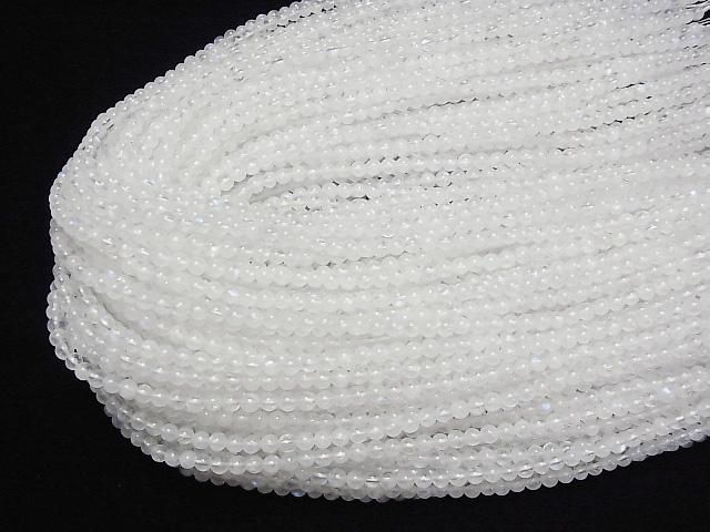 【動画】レインボームーンストーンAA++ ラウンド4〜4.5mm 1連(約37cm) サムネイル4
