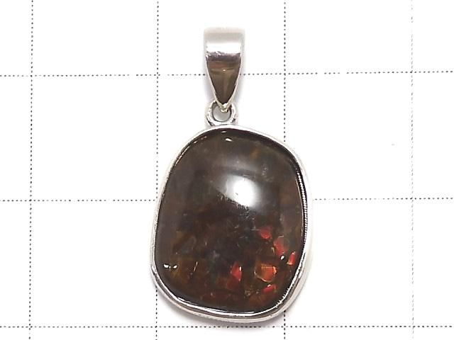 【動画】【1点もの】宝石質アンモライトAAA- ペンダントトップ SILVER925製 NO.8 サムネイル2