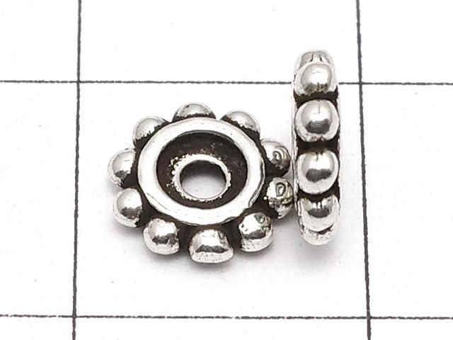 Silver925 ロンデル デイジー7×7×1.5mm いぶし 5粒 サムネイル2