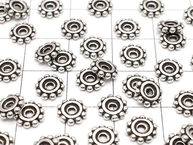 Silver925 ロンデル デイジー7×7×1.5mm いぶし 5粒 サムネイル3
