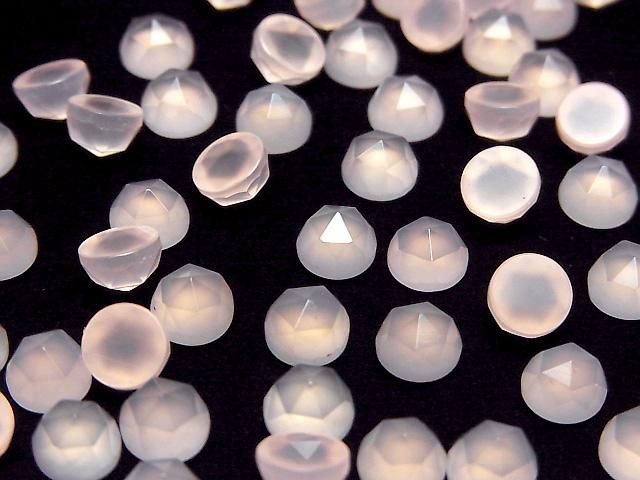 【動画】ピンクカルセドニーAAA ラウンド カボションローズカット6×6mm 5個 サムネイル3