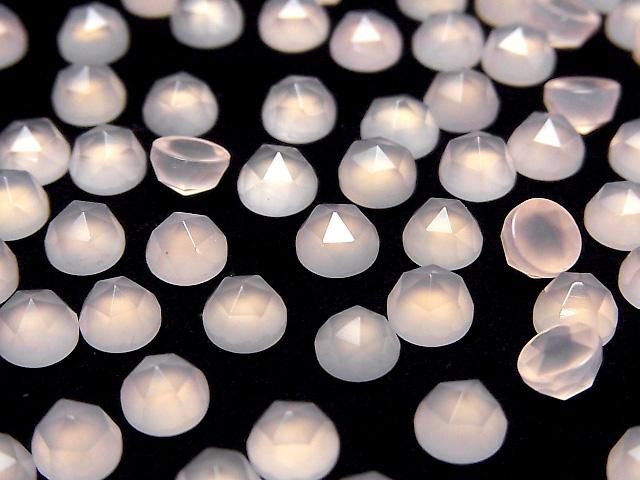 【動画】ピンクカルセドニーAAA ラウンド カボションローズカット6×6mm 5個 サムネイル4